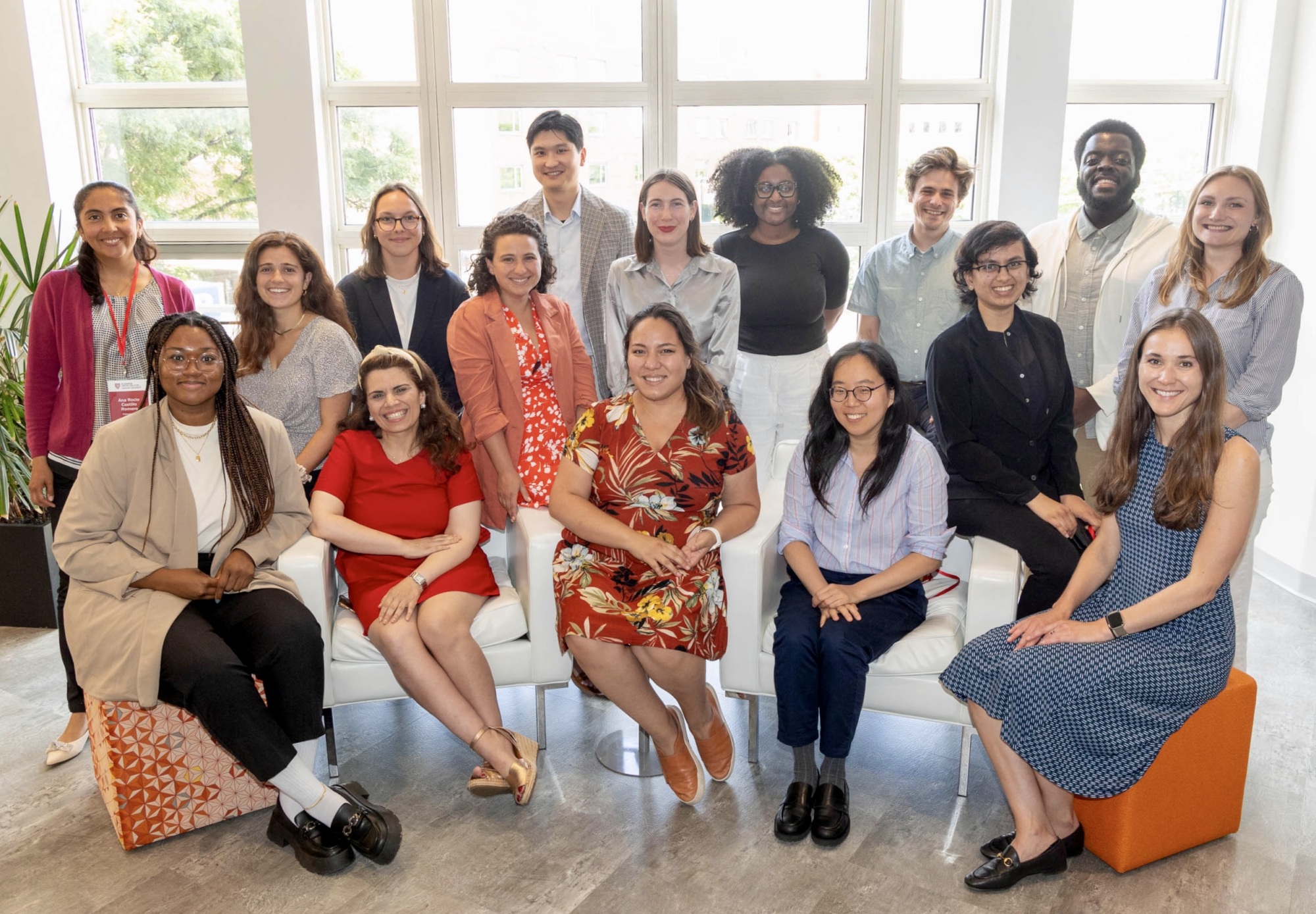 The second cohort of Bloomberg Harvard City Hall Fellows pose for a group photo