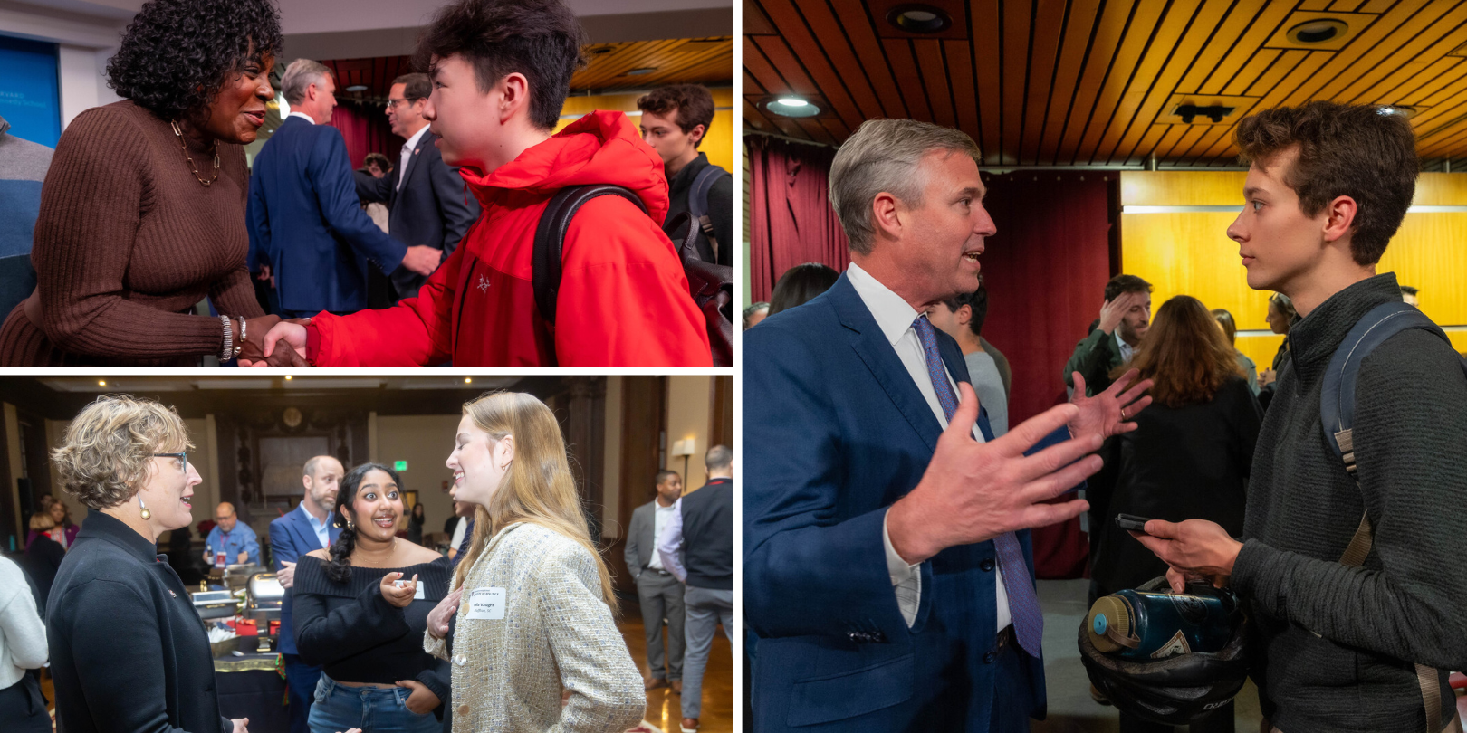 Collage of mayors meeting people